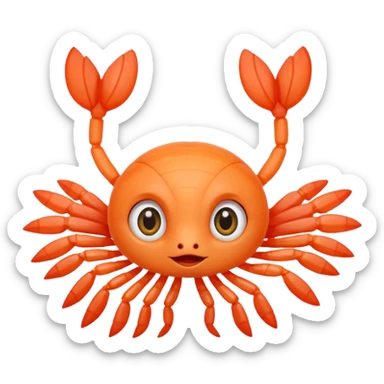 shrim learning (animation style) sticker