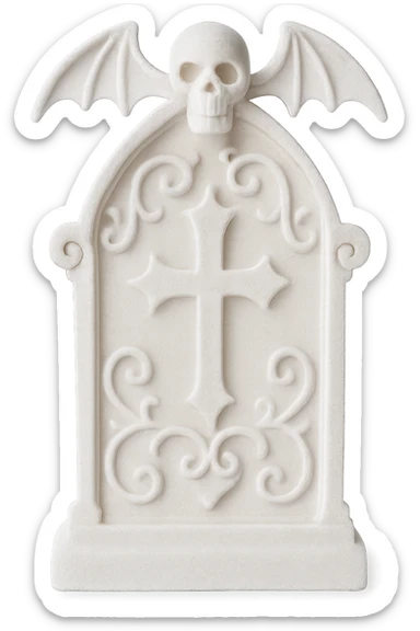 white sparkly goth object, remove background  sticker