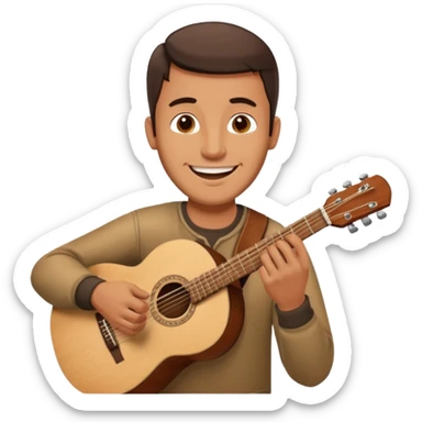Spanish man playing guitar sticker