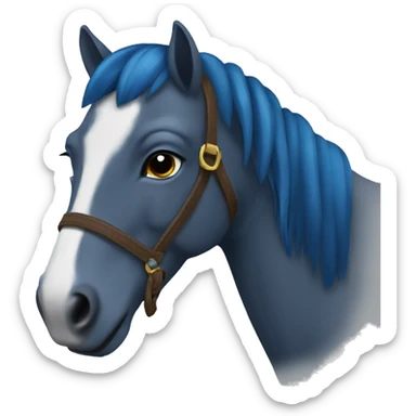 cavalo azul sticker
