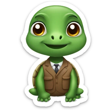 animal turtle as a school Teacher sticker
