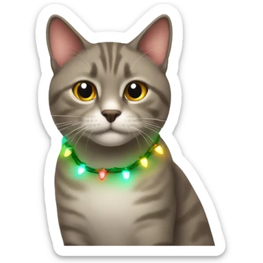 cat with christmas lights 😺 sticker