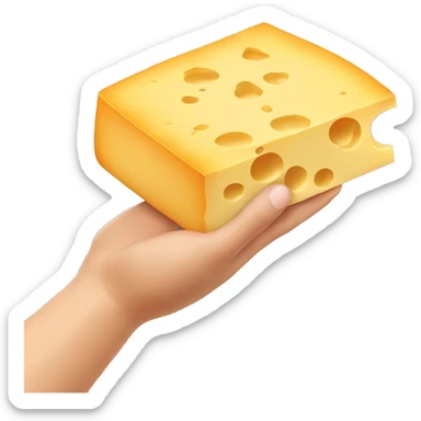 hand held cheese greater sticker