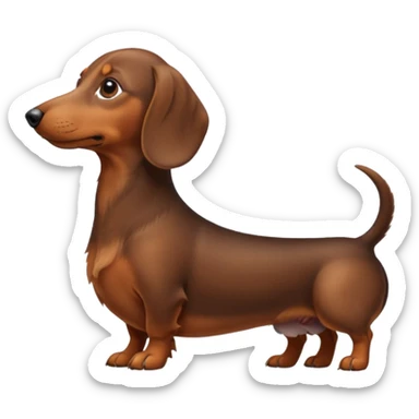 dachshund side view sticker