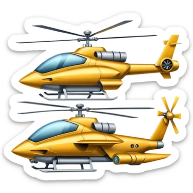 tank helicopter and jet mixed sticker