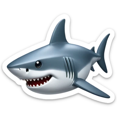 Shark with a top hat sticker