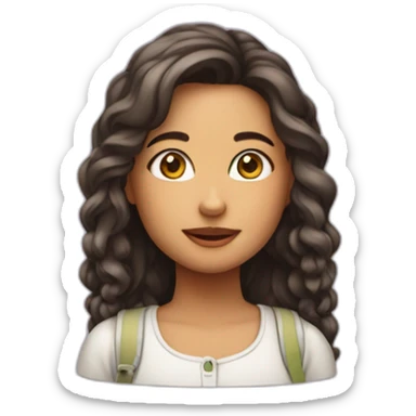 menina com cara de palhaço sticker