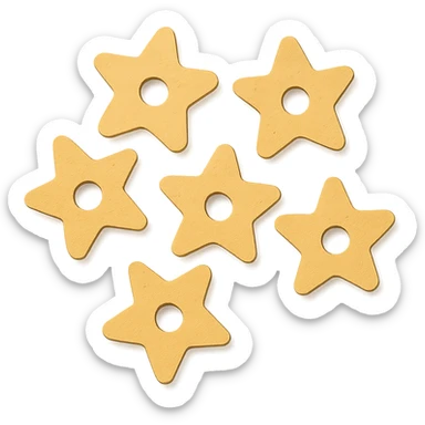 paper craft style stelline pasta sticker