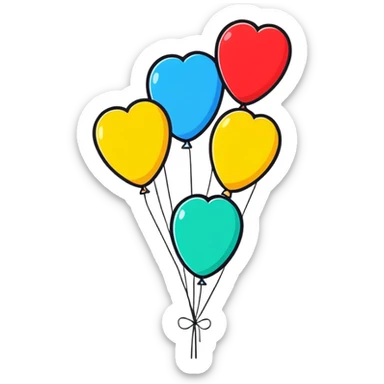 Palloncini ❤️a forma di cuore sticker