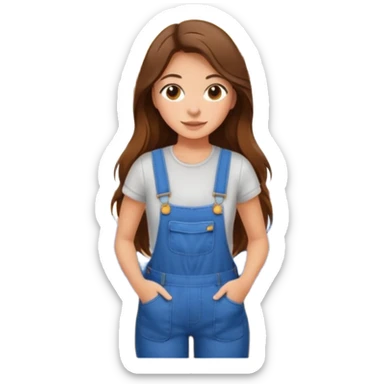 beautiful girl with long brown hair constructing new lounge room sticker