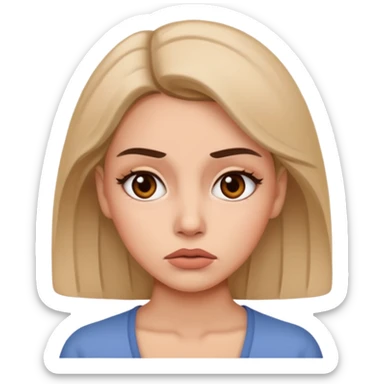 I want an emoji of a sassy woman looking unimpressed as if to say "yeah...no..." sticker