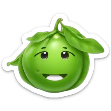 pea with face sticker