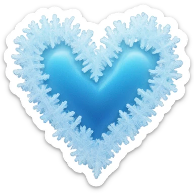 Winter heart sticker