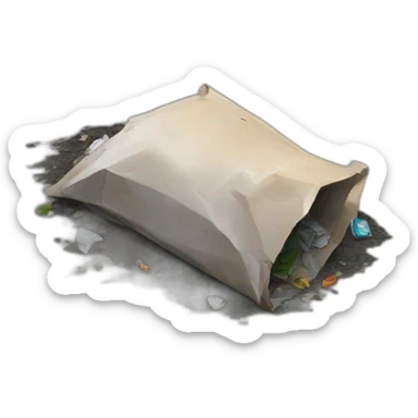 rubbish on ground sticker