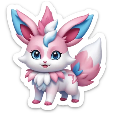 Shiny Exotic Sylveon-Skitty-Shaymin-Hybrid-Creature sticker