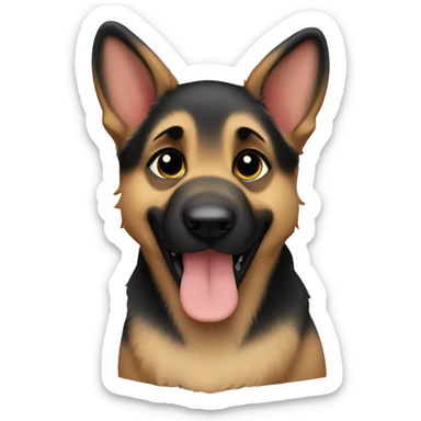 German shepherd puppy sticker