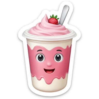  Strawberry Greek Yogurt cup sticker