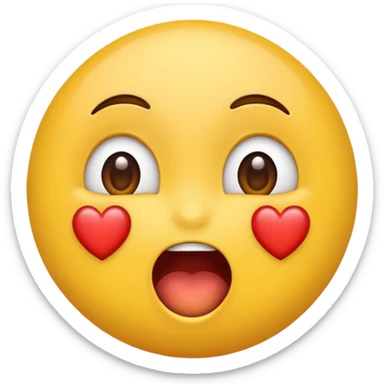 Um emoji babando de paixão sticker