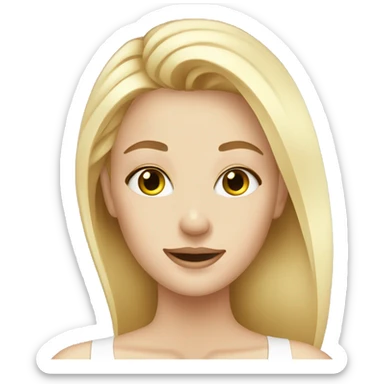Blonde girl doing Skincare  sticker