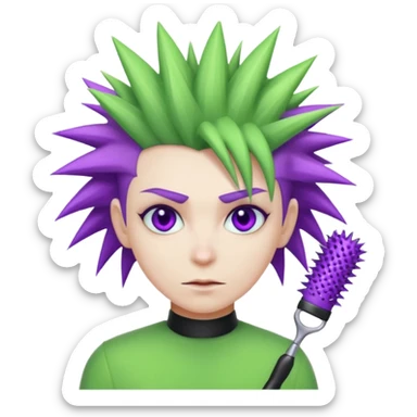 green mutant hairdresser sticker