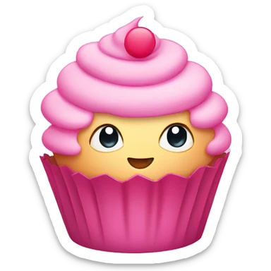 pink cupcake cute sticker