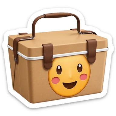 create an emoticon of a retangular lunch box made of kraft paper, 
The lunch box should be the most similar to this real one..
https://i.postimg.cc/FKcHz1tk/Screenshot-2025-11-11-alle-16-06-29.png

Can get more images of the box from this instagram account https://www.instagram.com/chefaporterbr/ sticker
