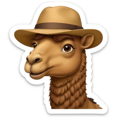 camel with hat sticker