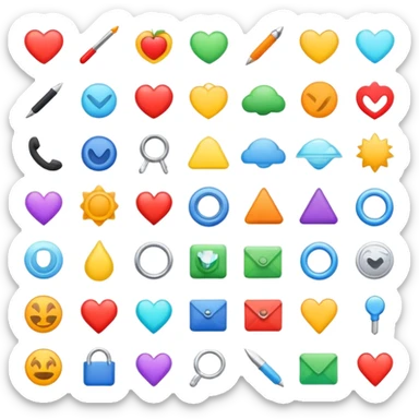 singular icon for items of diffrent puposes sticker