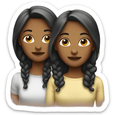 two girl best friends  sticker