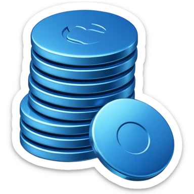 blue coins credit package sticker