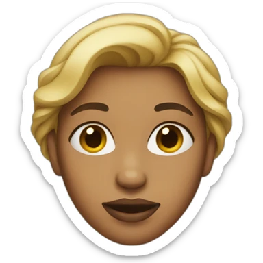 woman without lips sticker