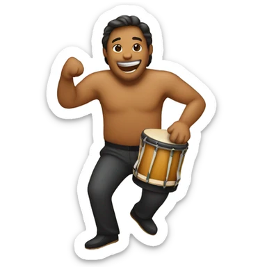 Conga player sticker