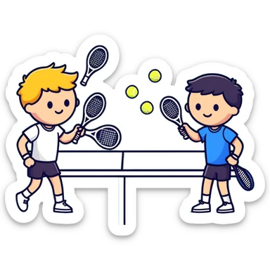 tennis showdown with friends sticker