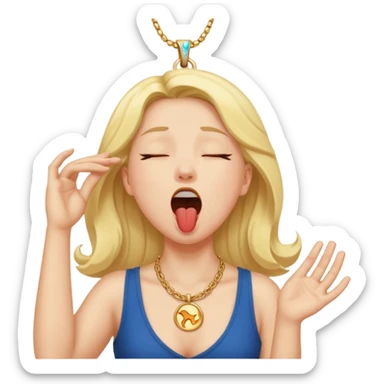 yawning zodiac virgo sticker