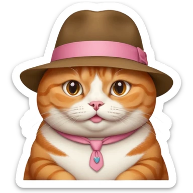 Fat cat in a hat sticker