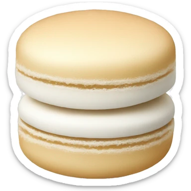 White macaroon sticker