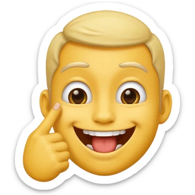 Emoji who bite his finger like he is flirting  sticker