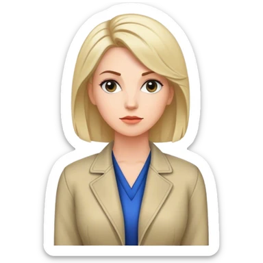 white conservative woman in jacket sticker