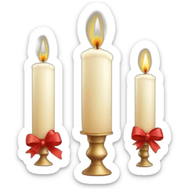 christmas candles with decor sticker