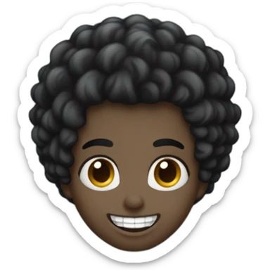 Un jeune congolais, les cheveux bleus et qui a das dents de vampire. sticker