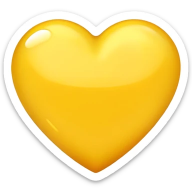 yellow heart sticker
