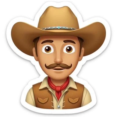 Zesty cowboy sticker
