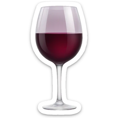 full glass of wine sticker