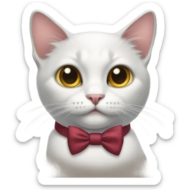 Cat with bow tie sticker
