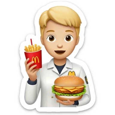 McDonald’s eating kfc sticker