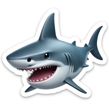 shark with top hat sticker