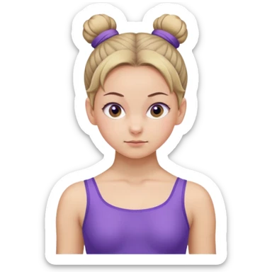 Blue Suit – CalmPurple Suit – Confident
 Girl in violet leotard, subtle smirk, focused gaze, bun tightly tied.

















































 sticker