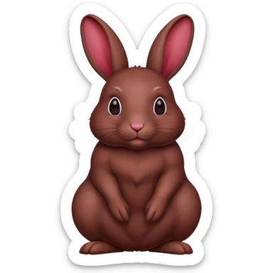 dark Burgundy rabbit 🐇  sticker