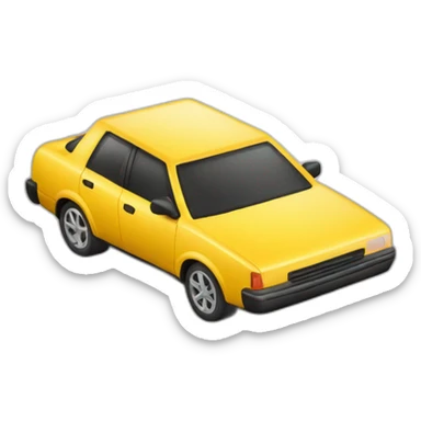 Phone in shape of a car sticker