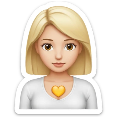 Blonde Woman  breast sticker